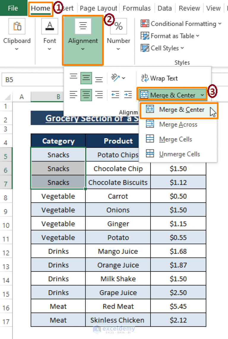 [Fix] Excel Unable to Merge Cells in Table ExcelDemy