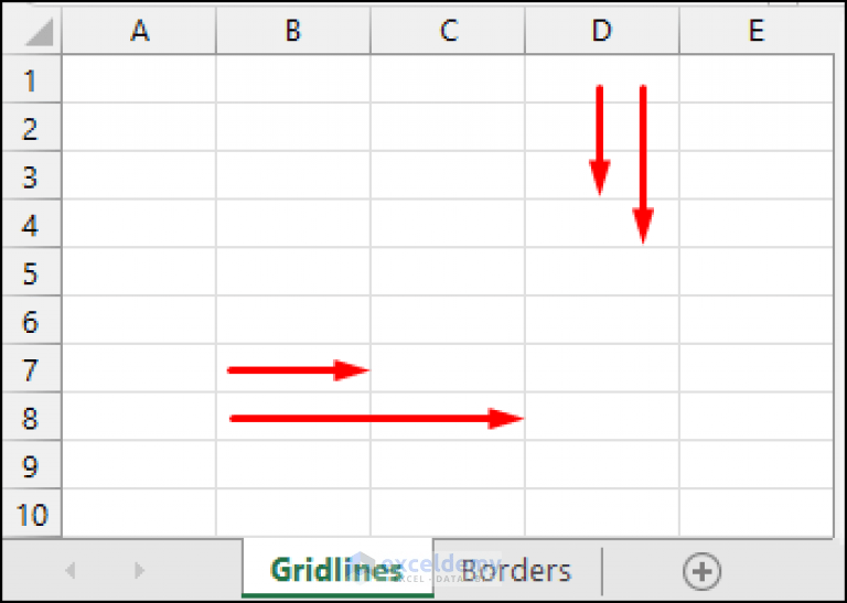 Excel Fix Gridlines Disappear When Color Added (2 Solutions)