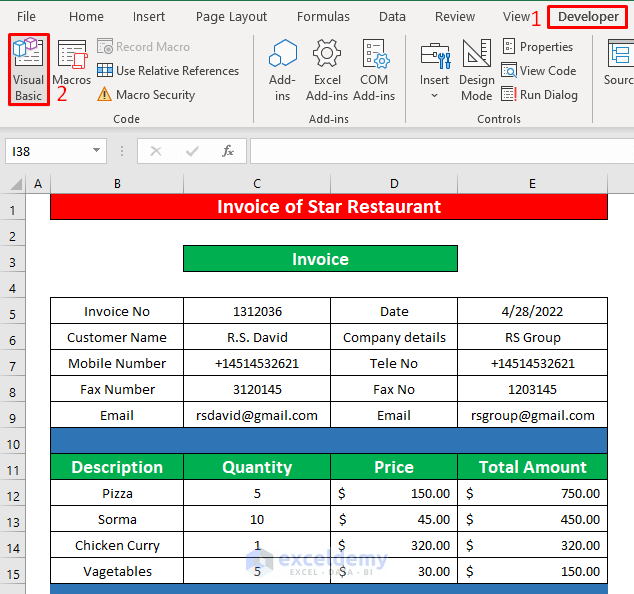 Excel VBA Create Invoice and Save PDF Format (with Quick Steps)