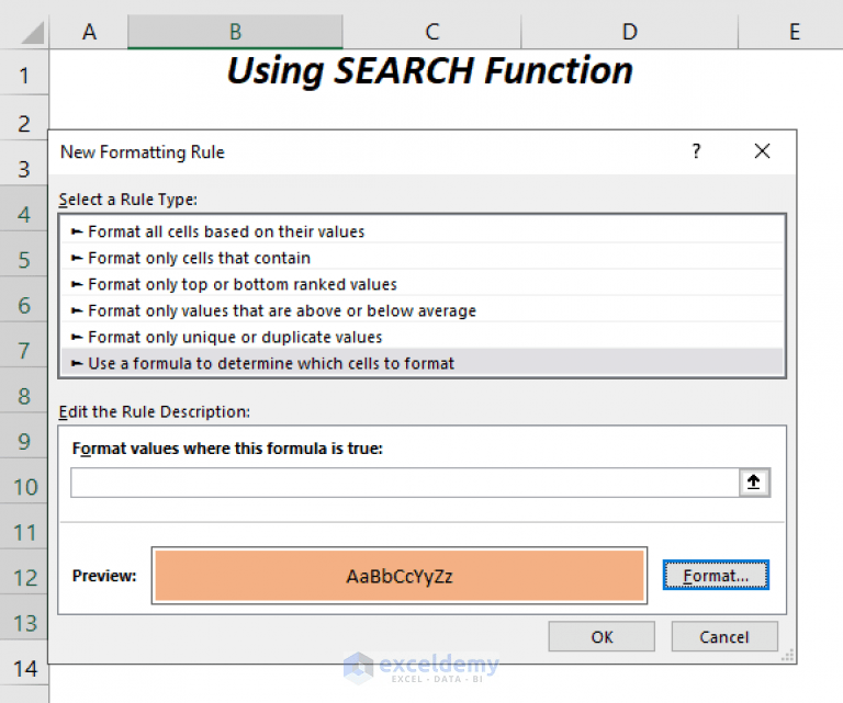 Conditional Formatting for Partial Text Match in Excel (9 Examples)
