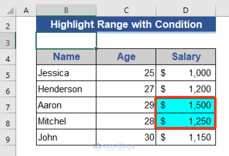 Excel VBA to Highlight Cell Based on Value (5 Examples) ExcelDemy