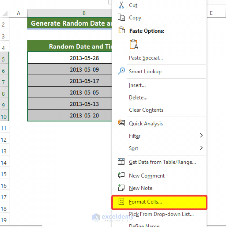 How to Generate Random Date and Time in Excel (3 Ways) ExcelDemy