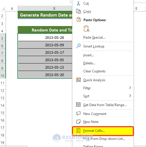 How to Generate Random Date and Time in Excel (3 Ways) ExcelDemy