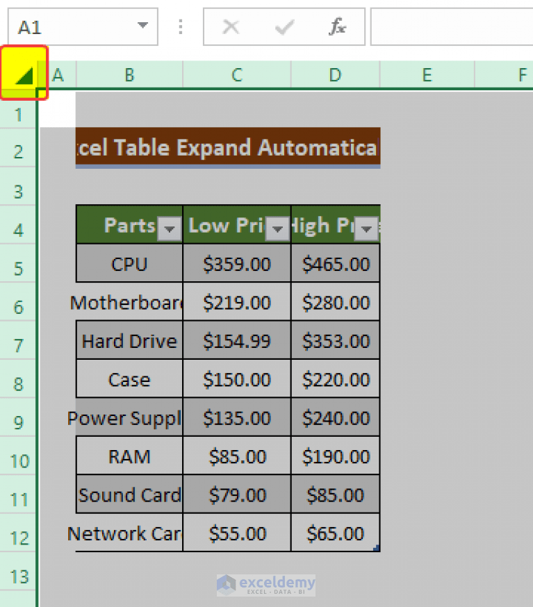 How to Make an Excel Table Expand Automatically (3 Ways) ExcelDemy