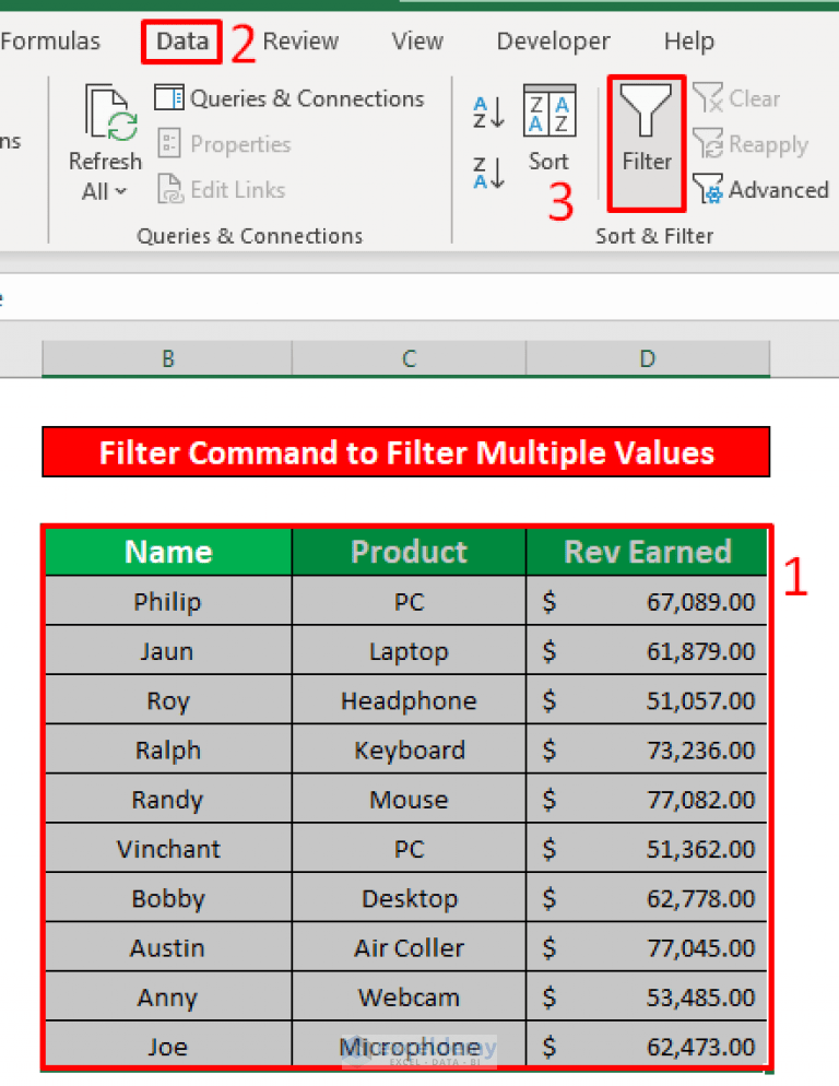 How to Filter Multiple Values in One Cell in Excel (4 Methods) ExcelDemy