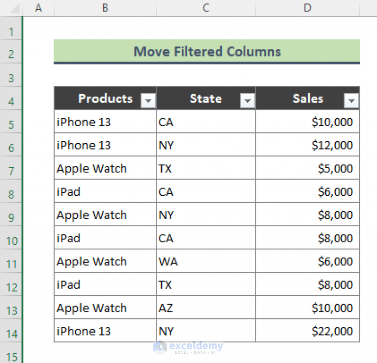 How to Move Filtered Cells in Excel (3 Easy Methods) ExcelDemy