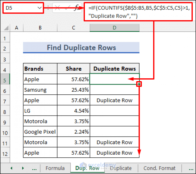 How to Find Duplicate Values in Excel Using Formula (9 Methods)