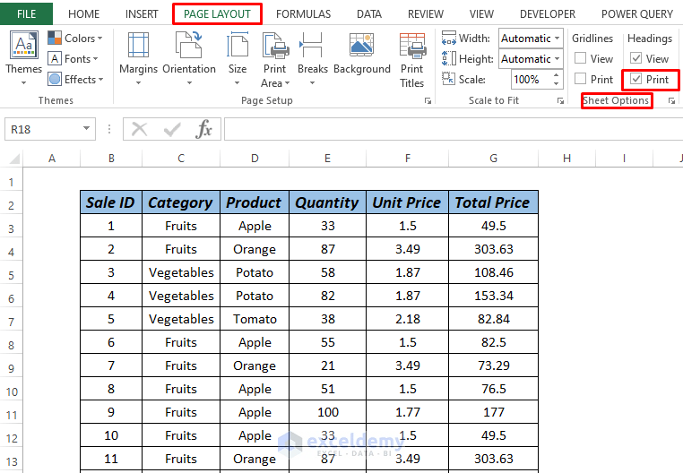 How to Remove Print Titles in Excel (3 Methods) ExcelDemy