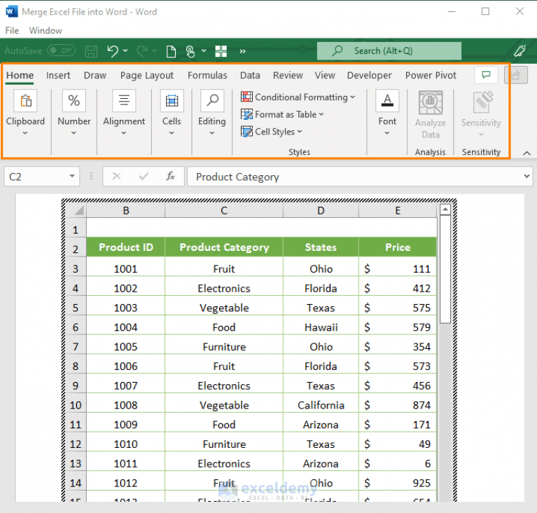 How to Merge Excel File into Word Document ExcelDemy