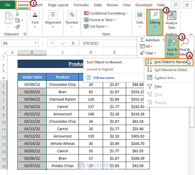 How to Sort Rows by Date in Excel (8 Methods) ExcelDemy
