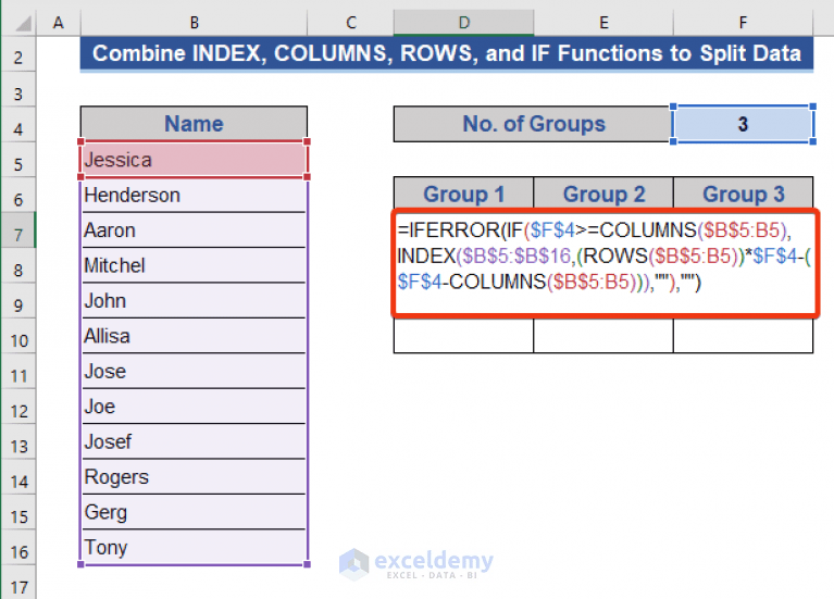 How to Split Data into Equal Groups in Excel (3 Methods) ExcelDemy