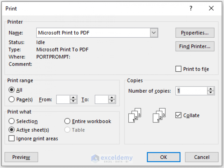 VBA Code for Print Button in Excel (5 Examples) ExcelDemy