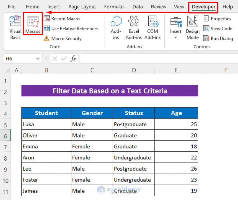 VBA Code to Filter Data in Excel (8 Examples) ExcelDemy