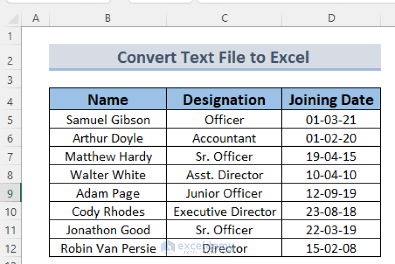 How to Convert Text File to Excel Automatically (3 Suitable Ways)
