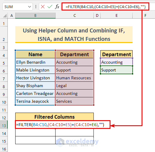 How to Filter Column Based on Another Column in Excel (5 Methods)