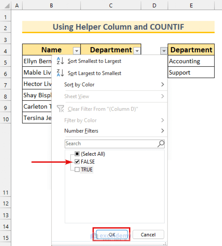 How to Filter Column Based on Another Column in Excel (5 Methods)