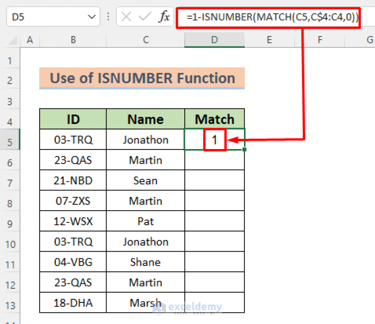 How to Find First Occurrence of a Value in a Column in Excel (5 Ways)