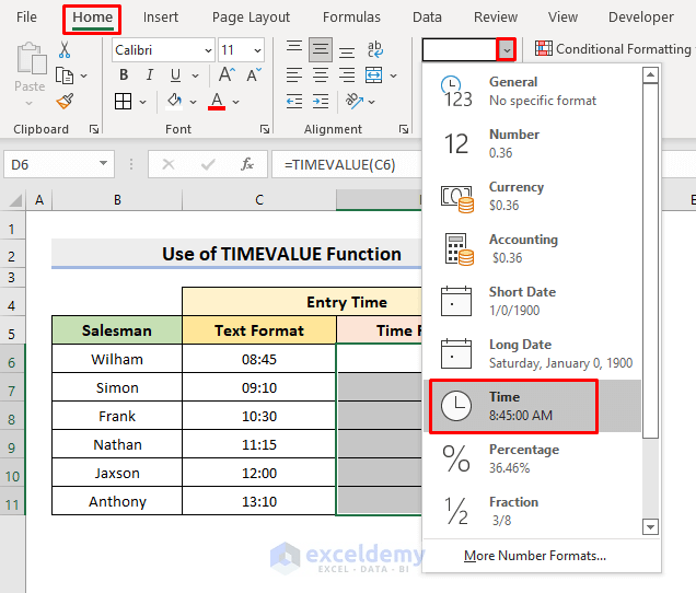 How to Convert Text to Time Format with AM/PM in Excel (3 Methods)