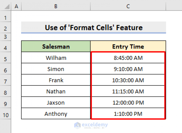 How to Convert Text to Time Format with AM/PM in Excel (3 Methods)