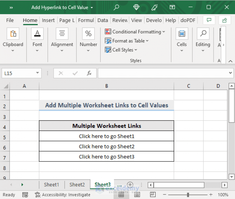 VBA to Add Hyperlink to Cell Value in Excel (4 Criteria) ExcelDemy