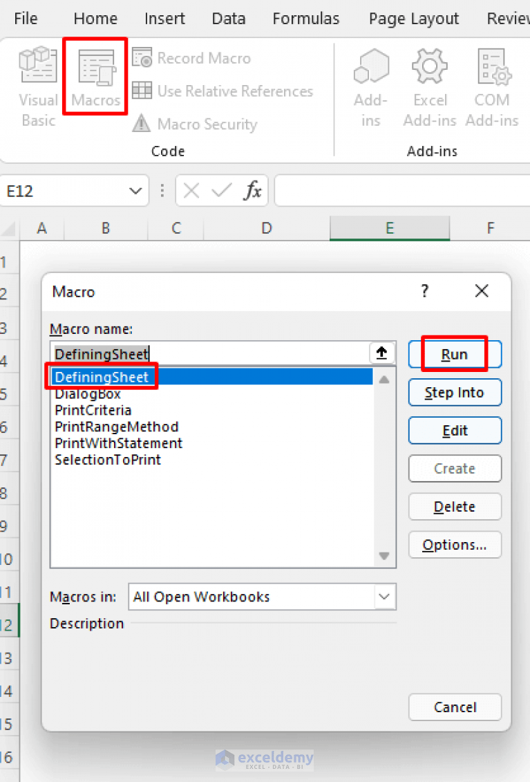 Excel VBA Print Range of Cells (5 Easy Methods)
