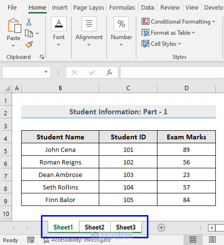 Print Multiple Excel Sheets to Single PDF File with VBA (6 Criteria)