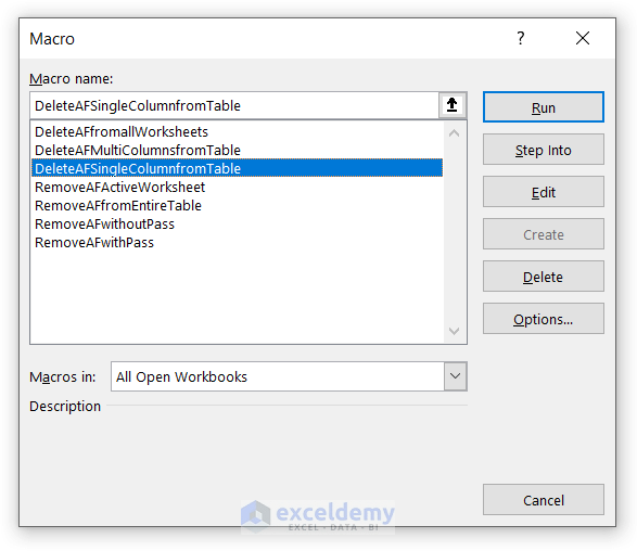 Excel VBA Remove AutoFilter If It Exists 7 Methods ExcelDemy