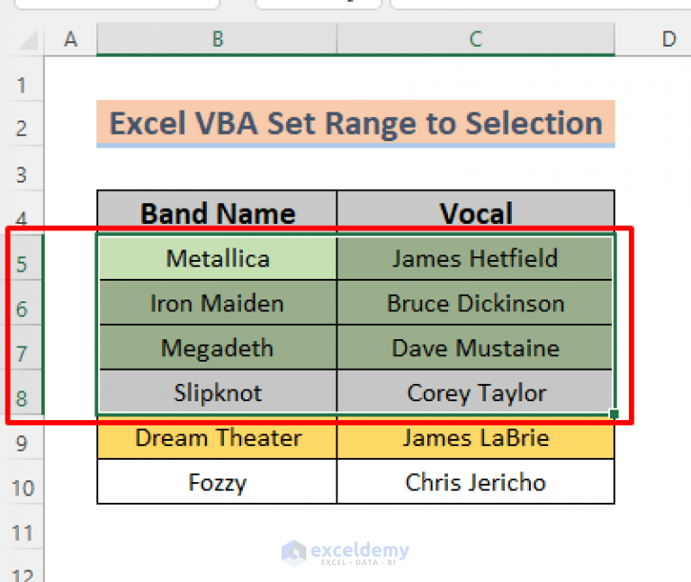 How to Use VBA to Set a Range Variable to Selection in Excel (5 Methods)