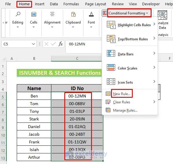 How to Highlight Partial Text in Excel Cell (9 Methods)