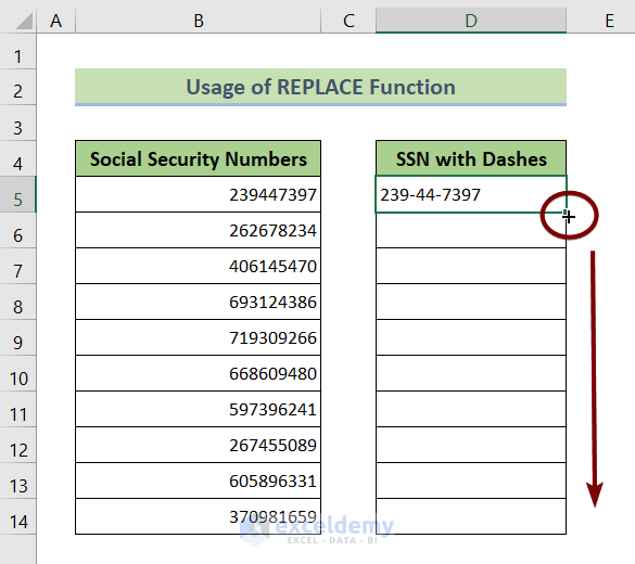 How to Add Dashes to SSN in Excel (6 Methods) ExcelDemy
