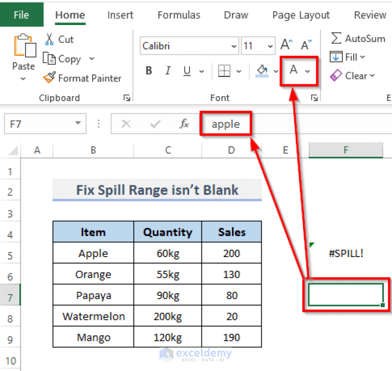 How to Correct a Spill (SPILL!) Error in Excel (7 Easy Fixes) ExcelDemy