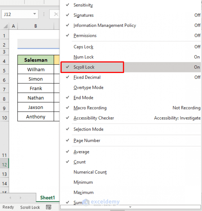 How to Remove Scroll Lock in Excel (With Easy Steps) ExcelDemy