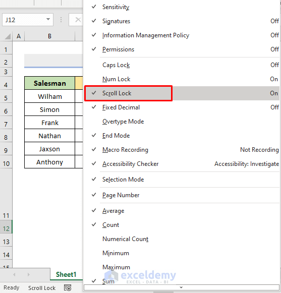 How to Remove Scroll Lock in Excel (With Easy Steps) ExcelDemy
