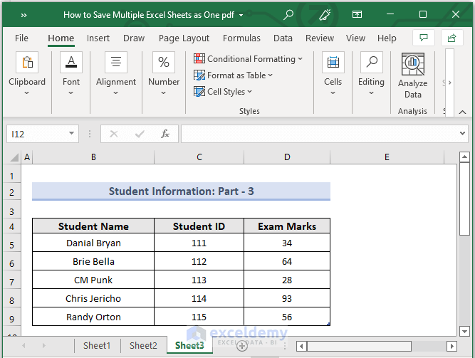 How to Save Multiple Excel Sheets as One PDF (2 Easy Methods)