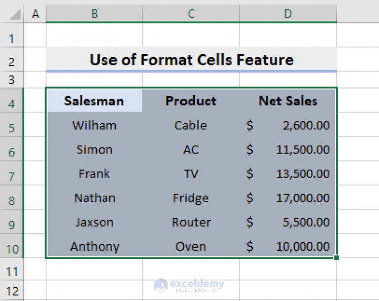How to Show Gridlines after Using Fill Color in Excel (4 Methods)