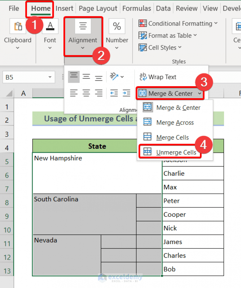 How to Sort Merged Cells of Different Sizes in Excel (2 Ways) ExcelDemy