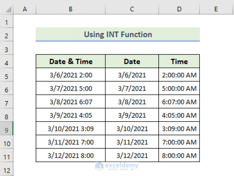 How to Split Date and Time in Excel (8 Easy Methods) ExcelDemy