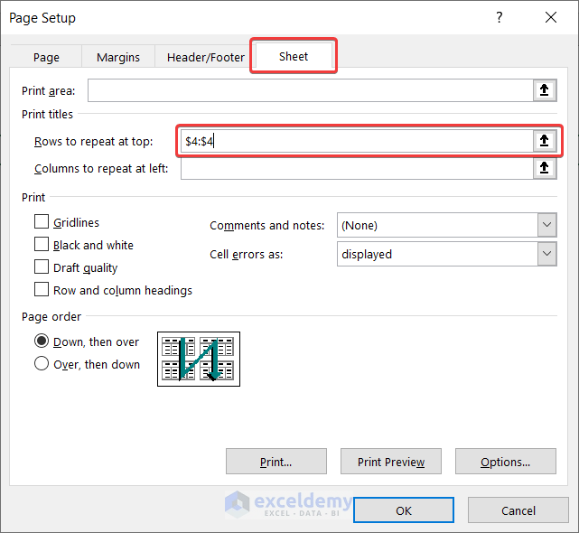 How to Keep Header in Excel When Printing (3 Ways) ExcelDemy
