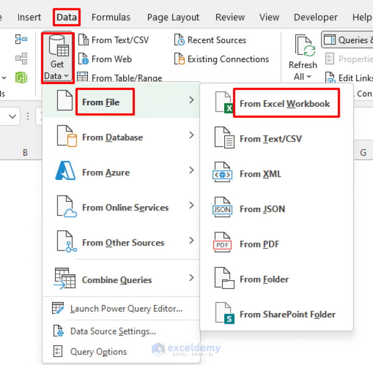 How to Merge Excel Files Based on Column (3 Methods)