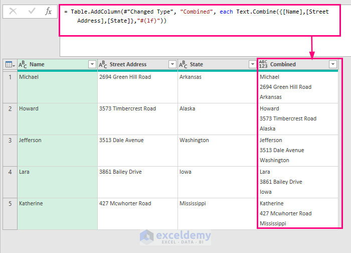 How to Add New Line with CONCATENATE Formula in Excel (5 Ways)