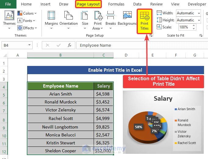 Print Titles in Excel Is Disabled, How to Enable It? ExcelDemy