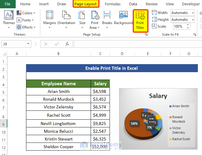 Print Titles in Excel Is Disabled, How to Enable It? ExcelDemy