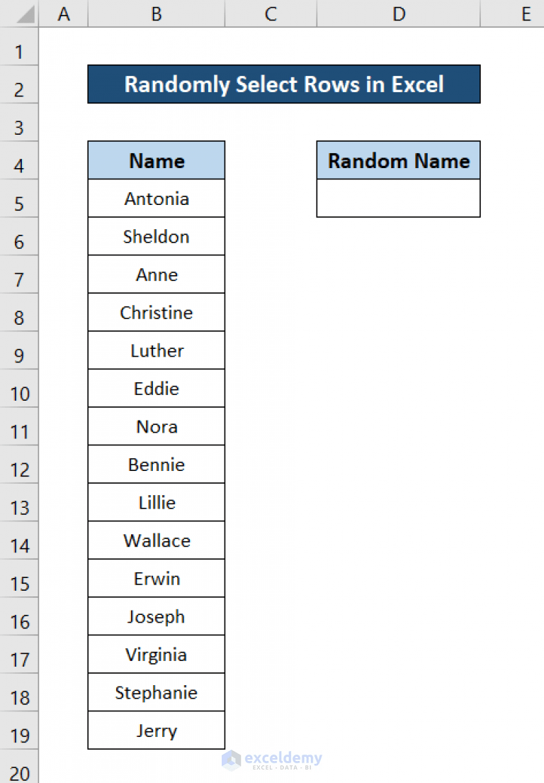 How to Randomly Select Rows in Excel (2 Ways) ExcelDemy