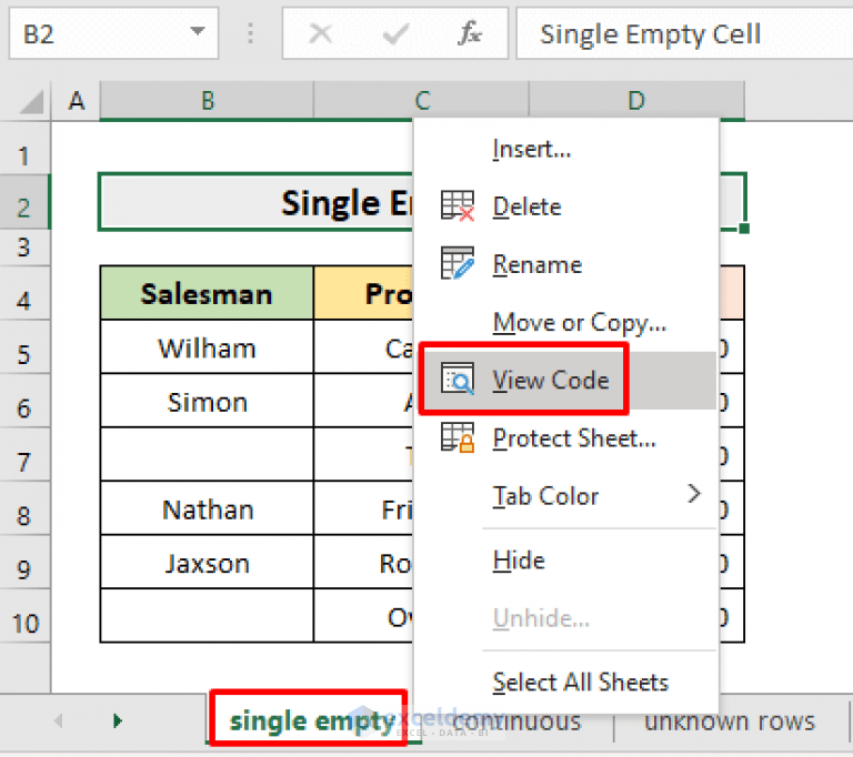 Excel VBA to Loop through Range until Empty Cell (4 Examples)