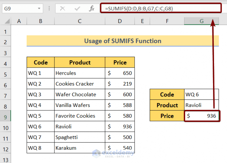 Vlookup with Multiple Criteria without a Helper Column in Excel (5 Ways)