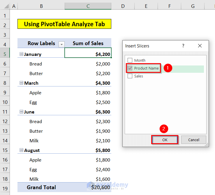 How to Insert a Slicer in Excel (3 Methods) ExcelDemy