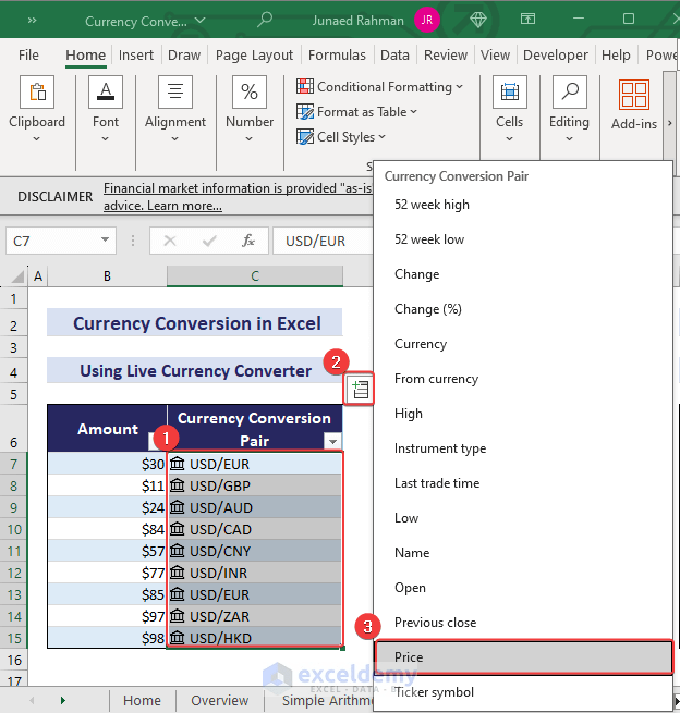 How to Convert Currencies in Excel (7 Methods) ExcelDemy