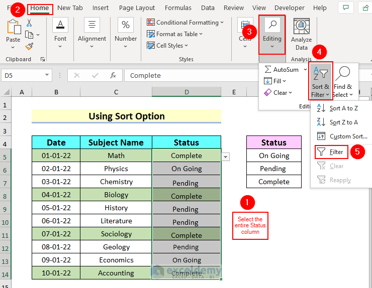 Create a Functional To Do List in Excel 4 Methods