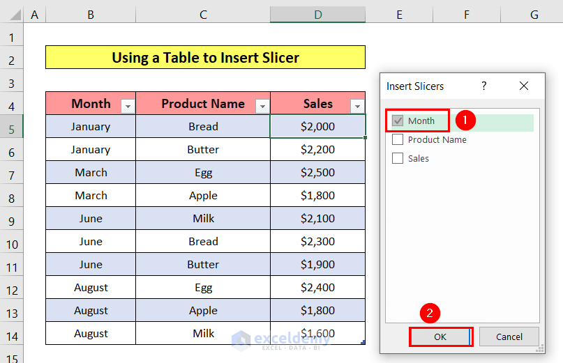How to Insert a Slicer in Excel (3 Methods) ExcelDemy