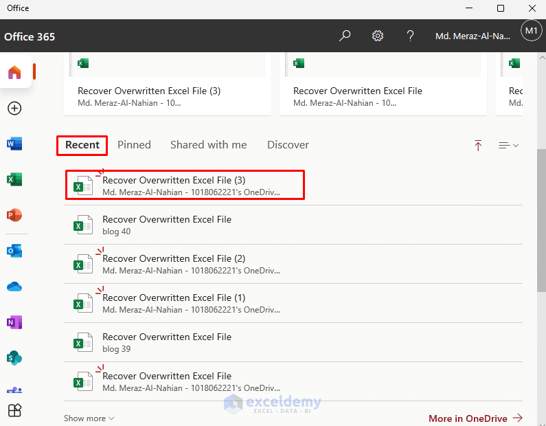 How to Recover Overwritten Excel File with No Previous Version